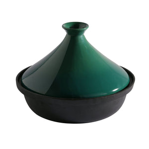 Signature Cast Iron Tagine with Ceramic Lid Ombre Green D25xH18.5cm