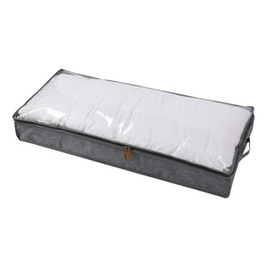 Kicho Fabric Collapsible Underbed Storage Case Grey Set-of-3 100x45x15cm