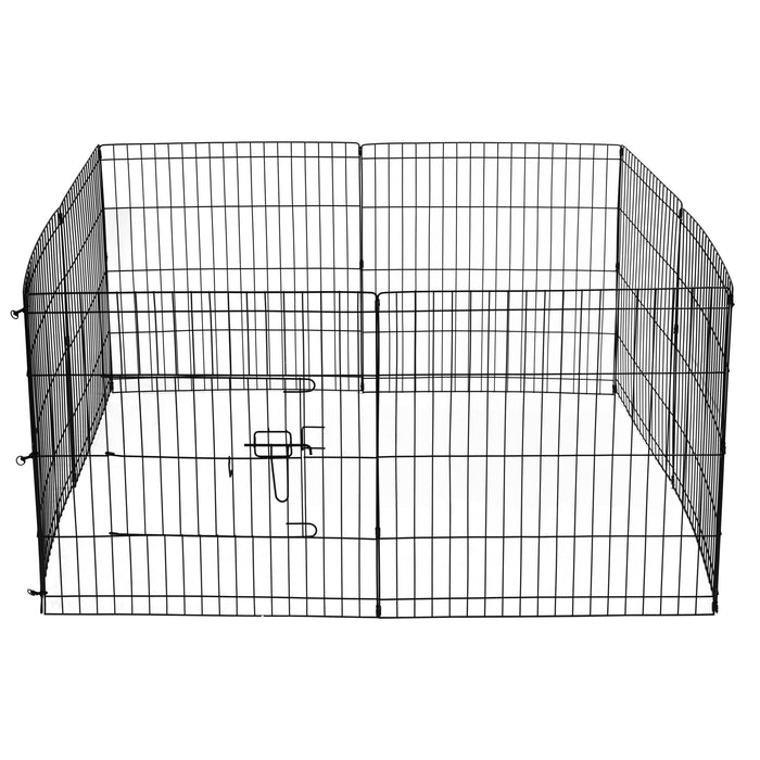 Essential Pet Playpen Enclosure 8 Panel Black 61x61cm