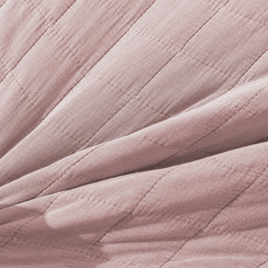 Premium Quilted Sandwash Quilt Cover Set Queen Bed Dusty Pink
