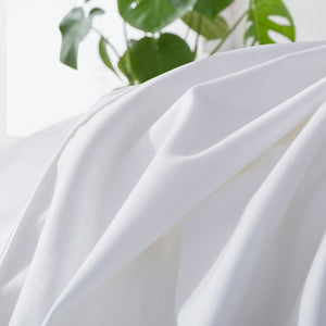 500TC Cotton Sateen Fitted Sheet Set White