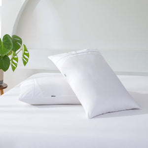 500TC Cotton Sateen Fitted Sheet Set White
