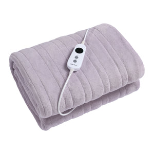 Coral Fleece Electric Heated Throw Blanket Lavender