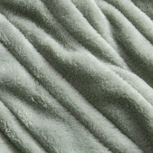 Coral Fleece Electric Heated Throw Blanket Sage