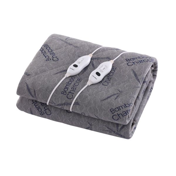 Bamboo Charcoal Quilted Electric Blanket Grey – DI Home