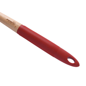 Rustic Beech Wood Turner with Silicone Grip Red 35.4x6x2.8cm