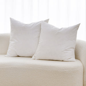 Square Cushion Insert White Duck Feather Fill Twin Pack 50x50cm