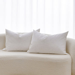 Rectangular Cushion Insert White Duck Feather Fill Twin Pack 40x60cm