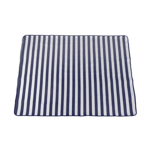 Picnic Blanket Blue and White Striped