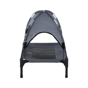 Elevated Dog Bed With Tent - Grey