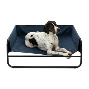 High Walled Outdoor Trampoline Pet Bed Cot - Blue