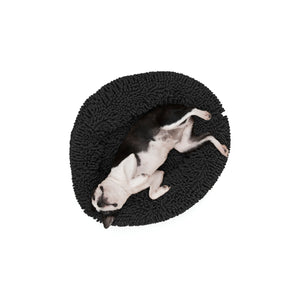 Calming Bobble Chenille Round Donut Pet Bed - Charcoal