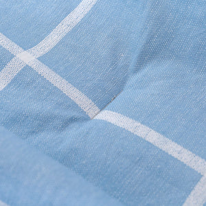 225TC Cotton Washed Comforter Set Checkered-Blue