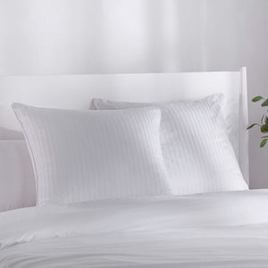 Premium 100% Cotton European Pillow Protector Twin Pack White 65x65cm