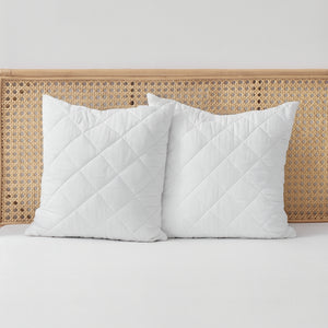 Healthguard Allergy Sensitive Cotton Cover Quilted Waterproof Pillow Protector (Twin Pack) Euro