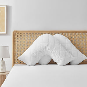 Healthguard Allergy Sensitive Cotton Cover Quilted Waterproof Pillow Protector (Twin Pack) V shape