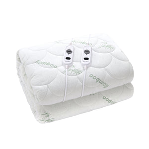 Bamboo Quilted Electric Blanket White