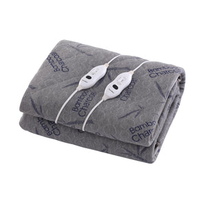 Bamboo Charcoal Quilted Electric Blanket Grey