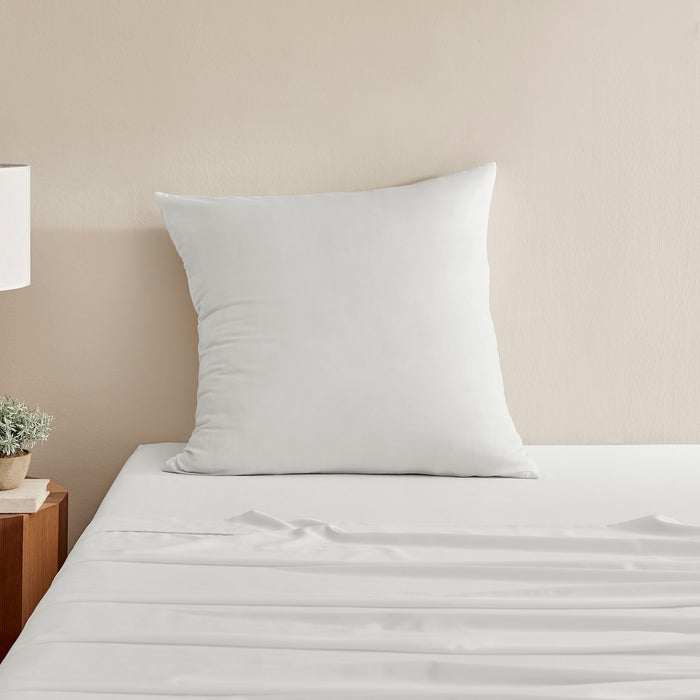 400TC Bamboo Cotton Blend Sateen Euro Pillowcase WHITE