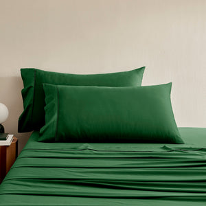 400TC Bamboo Cotton Blend Sateen King Pillowcases Twin Packs EDEN