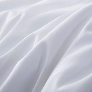 Kensington Hotel Collection 600TC 100% Cotton Jacquard Stripe Quilt Cover Set White