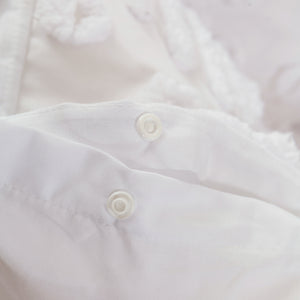 Fletcher Ultrafine Tufted Chenille Quilt Cover Set White