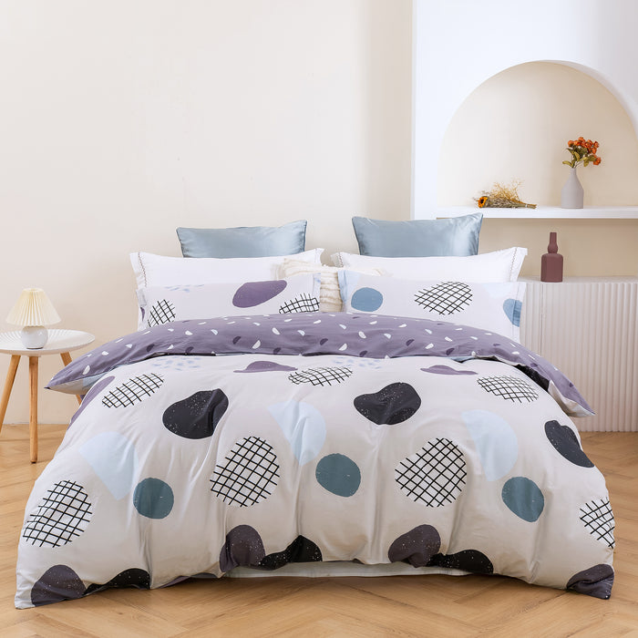 Orion 100% Cotton Reversible Quilt Cover Set