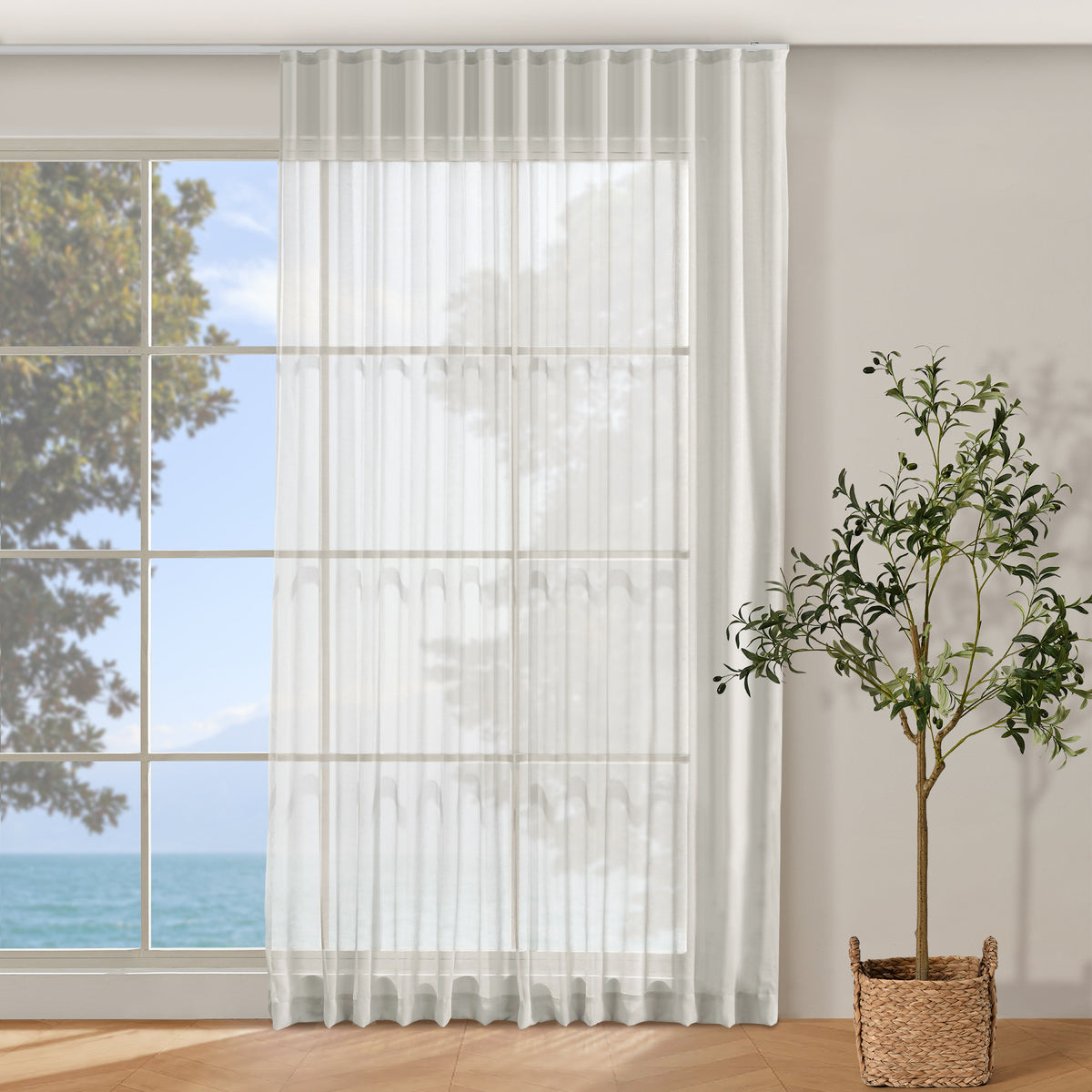 White Sheer S-Fold Curtain - 280cm | Kira | Cadence & Co – DI Home