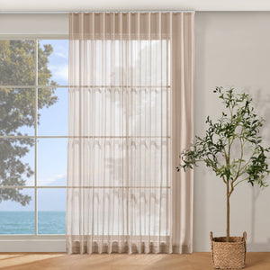 Kirra Sheer S-Fold Curtain Track Desert Rose