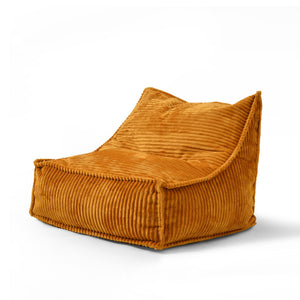 Mini Wilde Ribbed Luxe Fleece Beanbag Lounge Cover Mustard