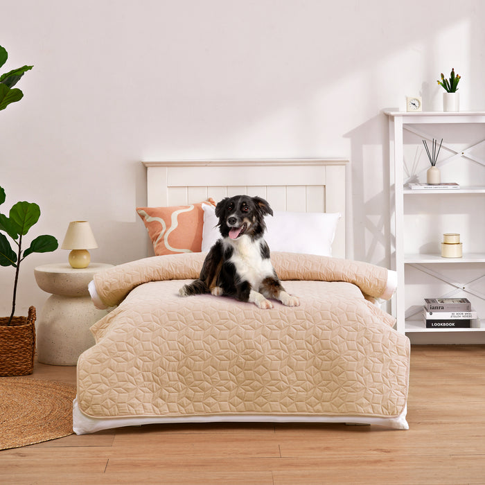Sofur Waterproof Dog Bed Cover Protector Oat