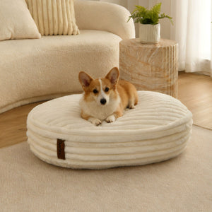 Cloud Crushed Foam Dog Bed Cream