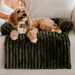 Cloud Bolster Sofa Protector Dog Bed Olive