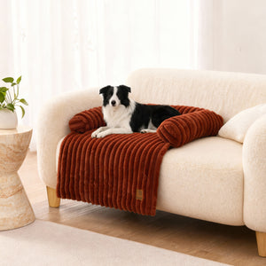 Cloud Bolster Sofa Protector Dog Bed Rust