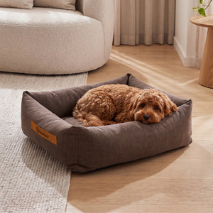Brooksy Woven Dog Bed Chocolate