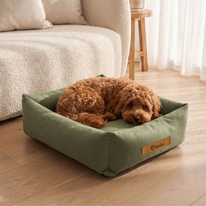 Brooksy Woven Dog Bed Olive
