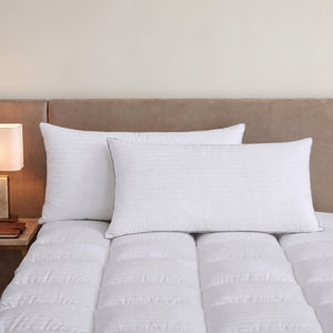 Hotel Collection 1700g Microfibre Gusseted King Size Pillow Twin Pack 50x90cm