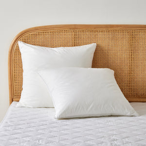 Cotton Cover Down Alternative Pillow Twin Pack - Euro