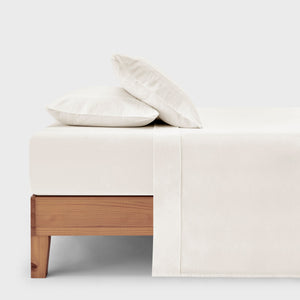 Bonnie Washed Cotton Sheet Set White