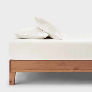 Bonnie Washed Cotton Fitted Sheet Set White