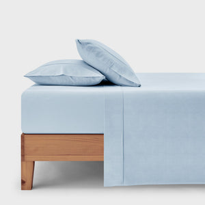 Bonnie Washed Cotton Sheet Set Sky