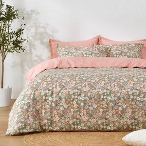 Mayfield 100% Cotton Reversible Quilt Cover Set