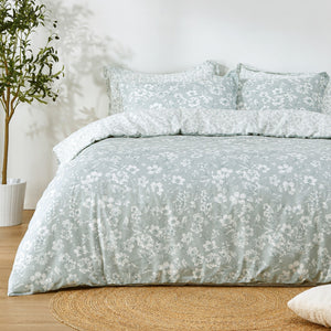 Eloise 100% Cotton Reversible Quilt Cover Set