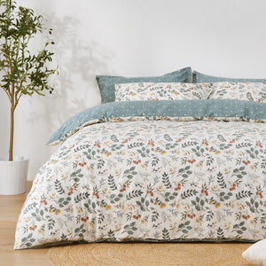 Vermont 100% Cotton Reversible Quilt Cover Set
