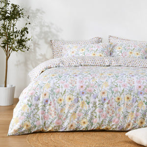 Amara 100% Cotton Reversible Quilt Cover Set