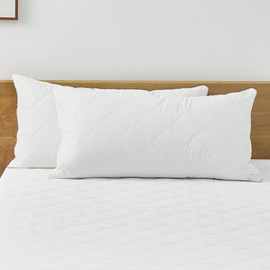 Cool Sleep Cotton Quilted Waterproof Pillow Protector Twin Pack King Size 50x90cm