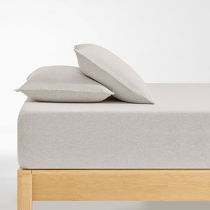Jersey Luxe 100% Cotton Combo Fitted Sheet Set Oatmeal