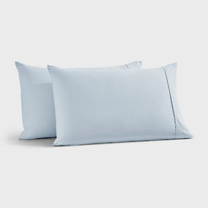 400TC Premium Cotton Sateen Standard Pillowcase Sky Twin Pack