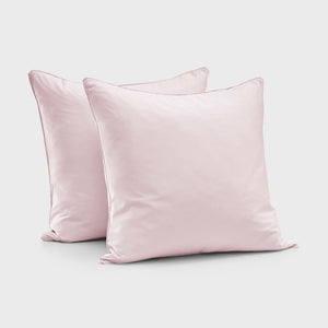 400TC Premium Cotton Sateen Piped European Pillowcase Petal Twin Pack