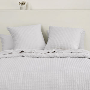 Aubrey Jacquard European Pillowcase Dove Grey Twin Pack